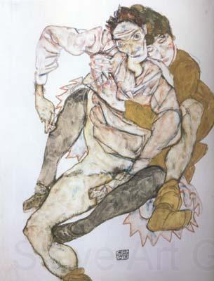 Egon Schiele Seated Couple (mk20) Norge oil painting art